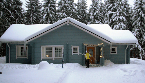 Vakantiehuis in Finland in de winter